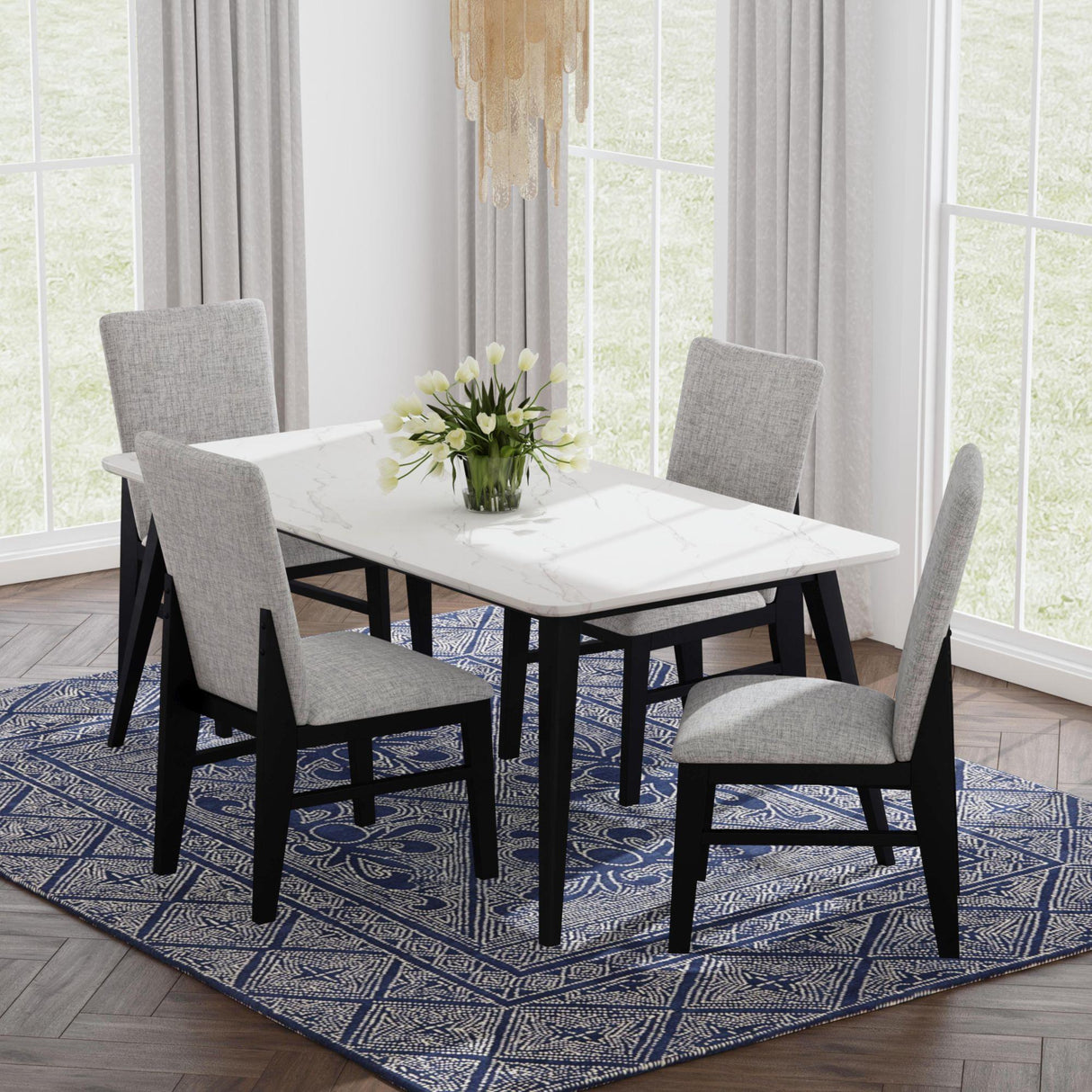 Elements International Marlene D-15850-8-SC Dining Side Chair IMAGE 5