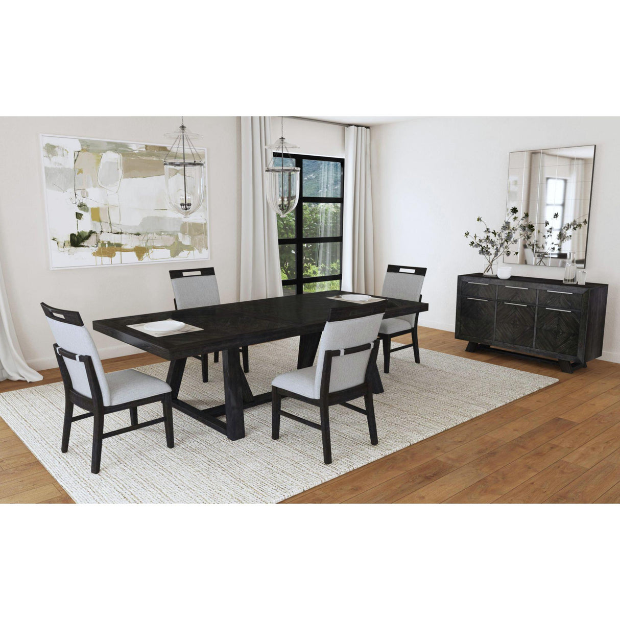 Elements International Transcend D-12980-3-SC Dining Side Chair IMAGE 4