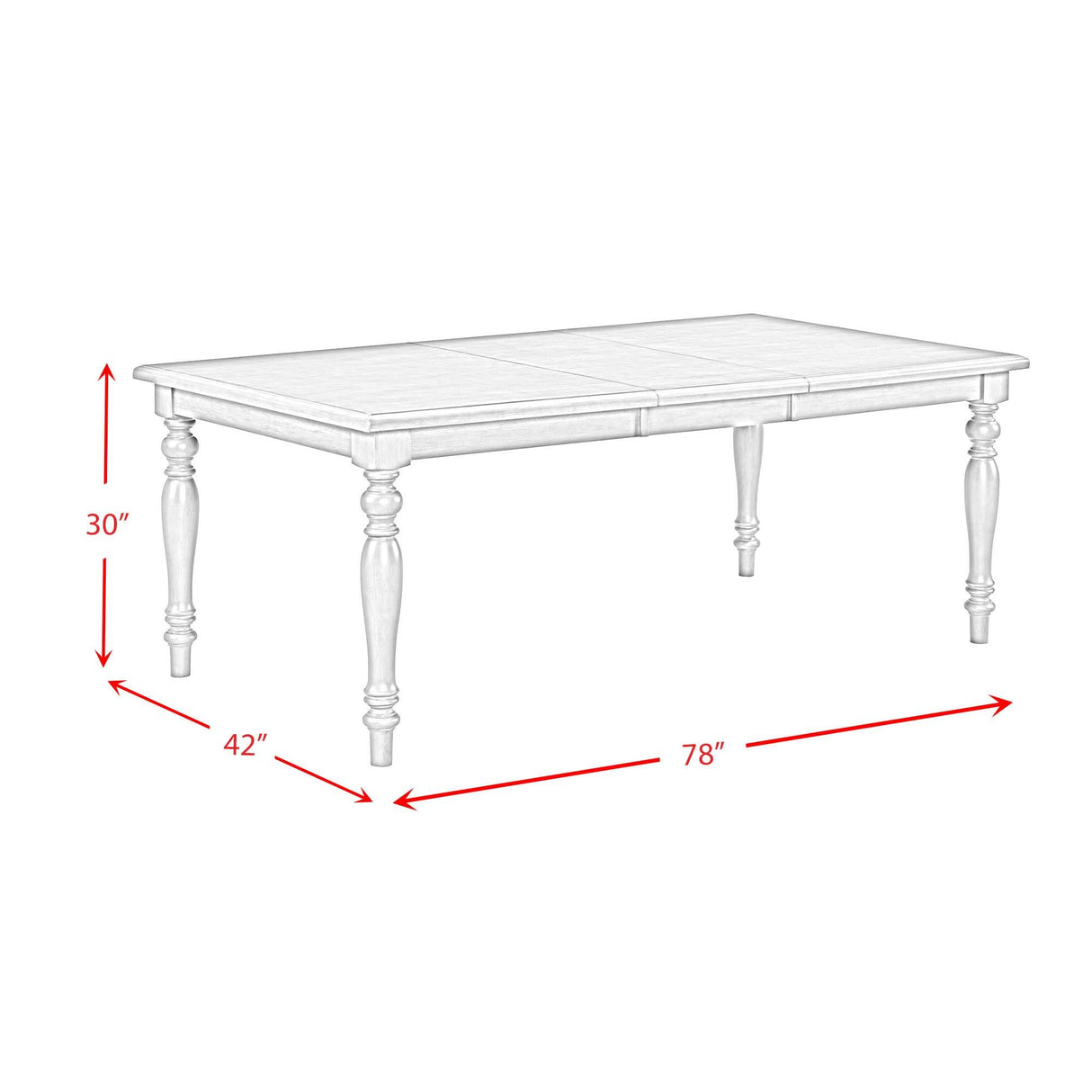 Elements International Sunnyvale D-2730-3-DT Dining Table IMAGE 9
