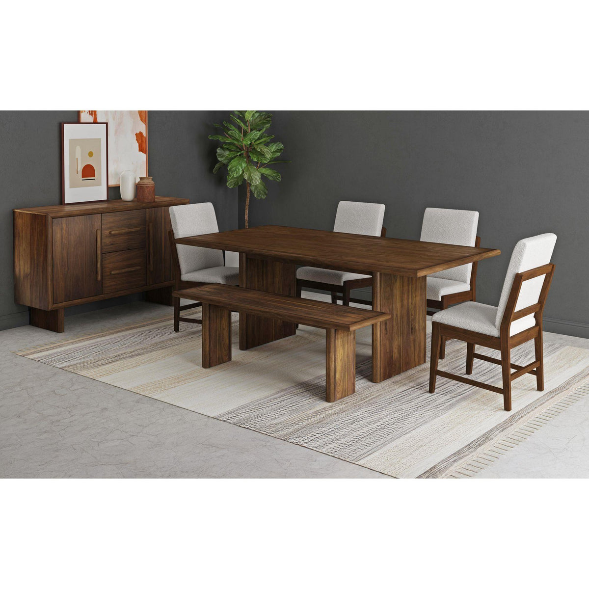Elements International Brisbane D-16760-5-DT Dining Table IMAGE 3