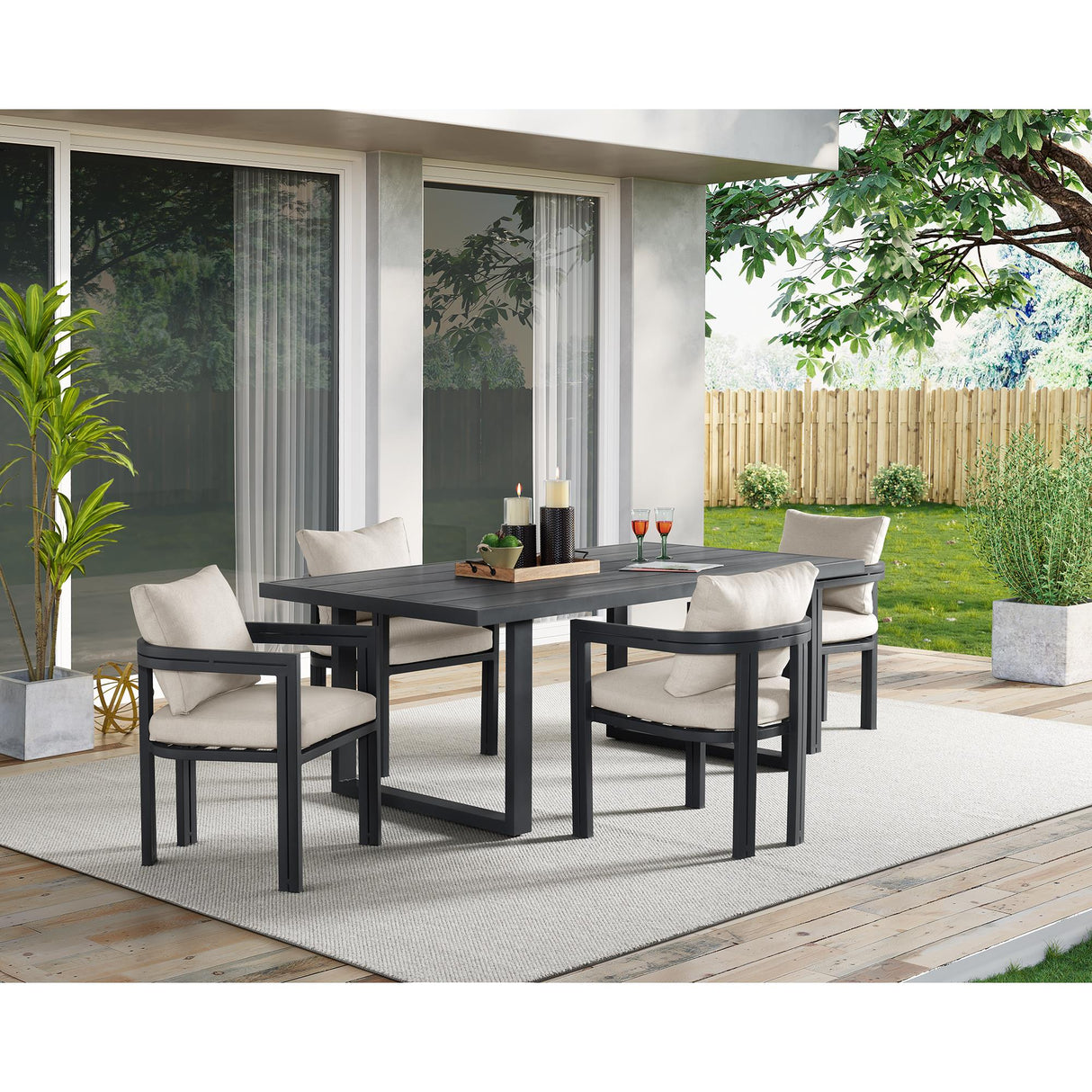 Elements International Playa O-16230-3-DT Dining Table IMAGE 3