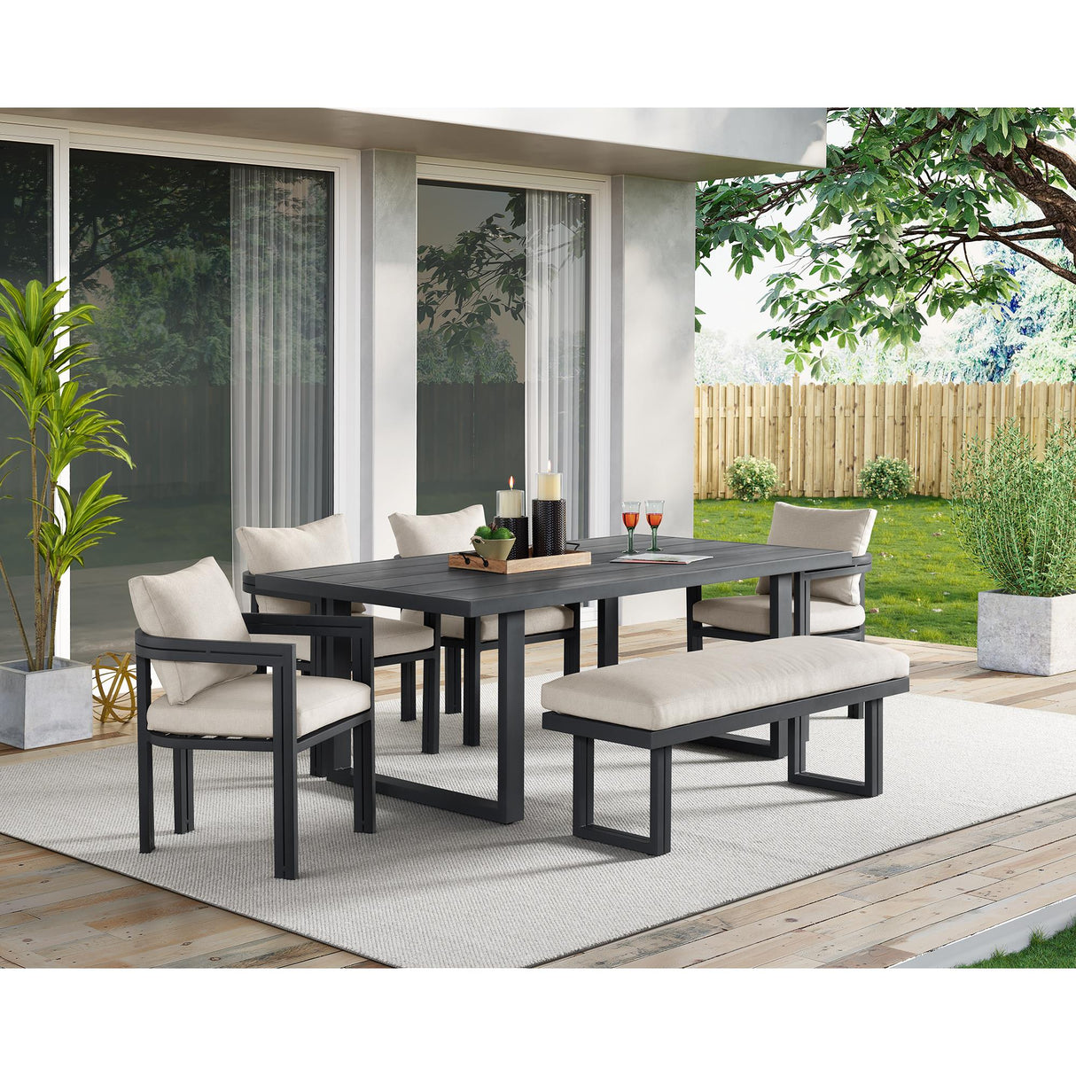 Elements International Playa O-16230-3-DT Dining Table IMAGE 5
