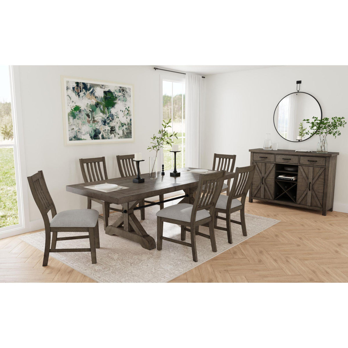 Elements International Yellowstone D-12830-3-DT Dining Table IMAGE 5