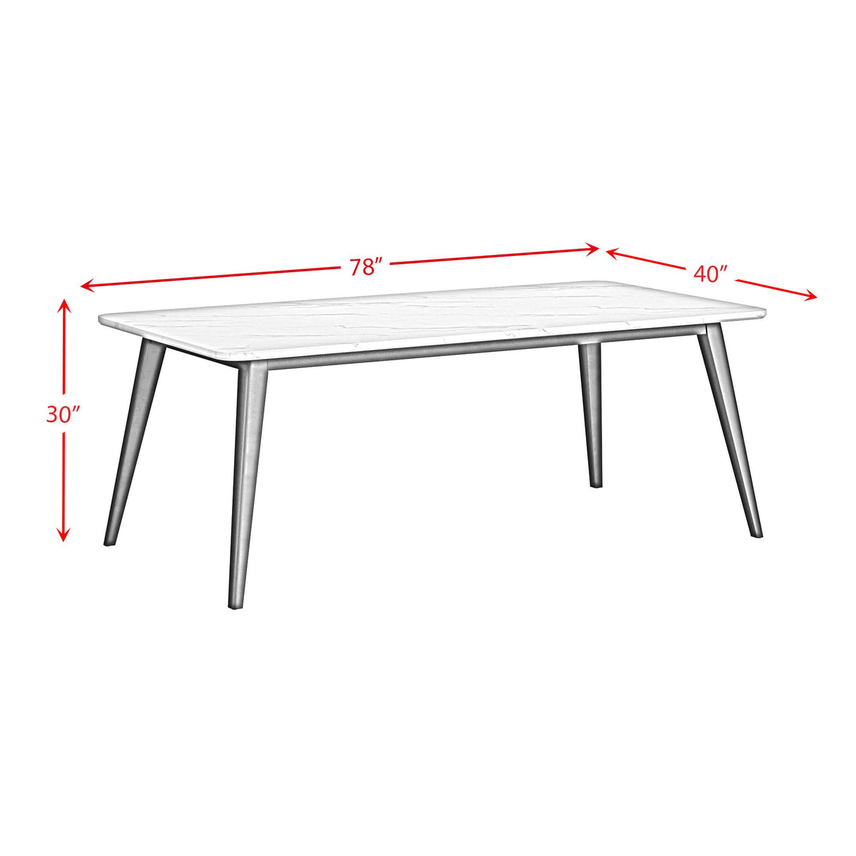 Elements International Marlene D-15850-8-DT Dining Table IMAGE 10