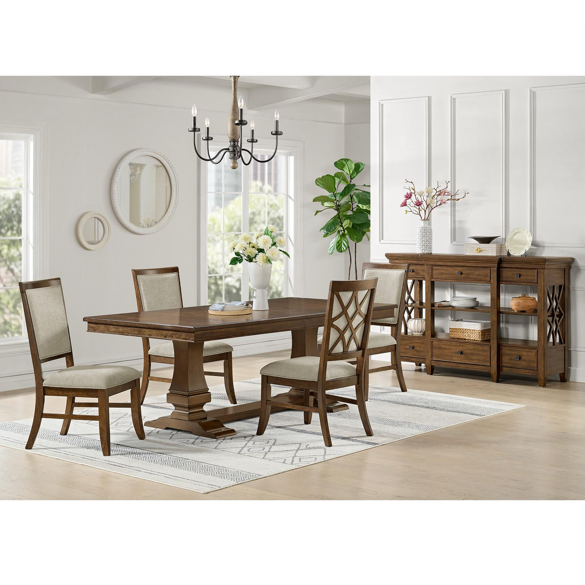 Elements International Phillipe D-5210-5-DT Dining Table IMAGE 4