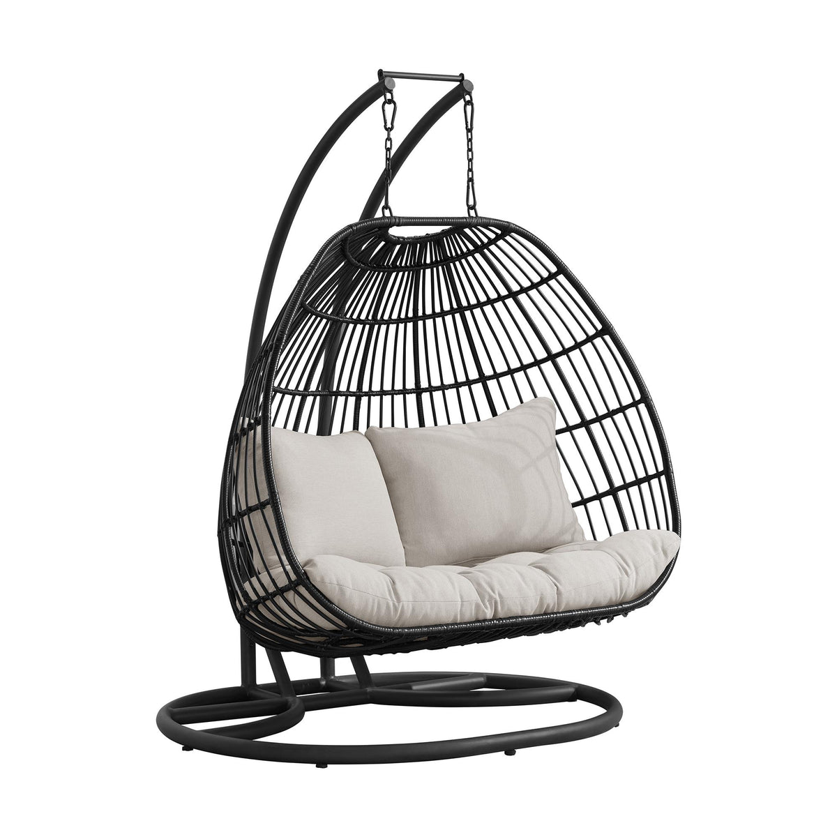 Elements International Playa O-16230-10311-220 Double Swing Egg Chair IMAGE 1