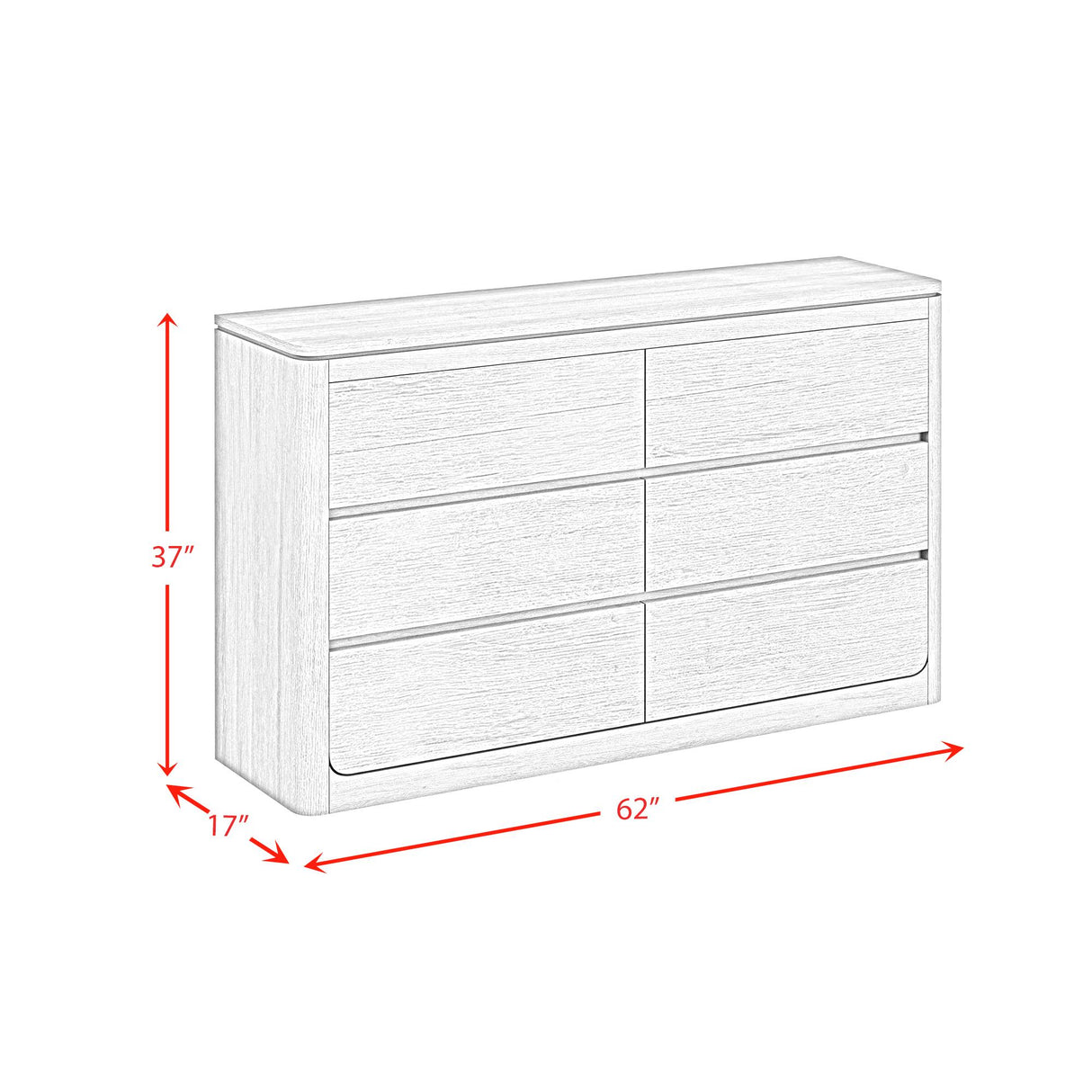 Elements International Rosalie B-16860-6-DR Dresser IMAGE 7