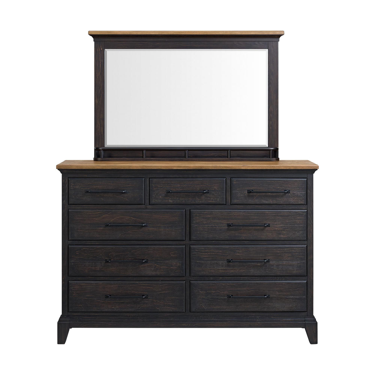 Elements International Montrose B-16670-5-DRMR Dresser And Mirror IMAGE 2
