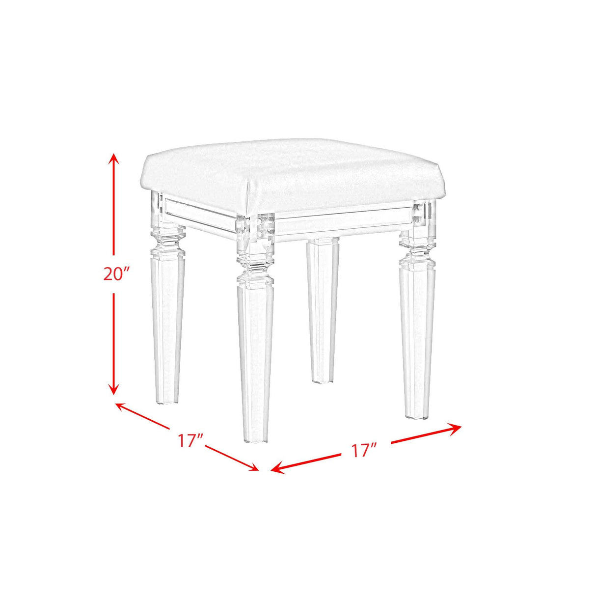 Elements International Twenty Nine TN700VTNSTAL Dressing Stool IMAGE 7