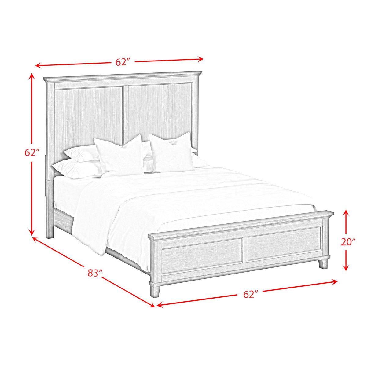 Elements International Canterbury B-13030-5-FB Full Panel Bed IMAGE 7