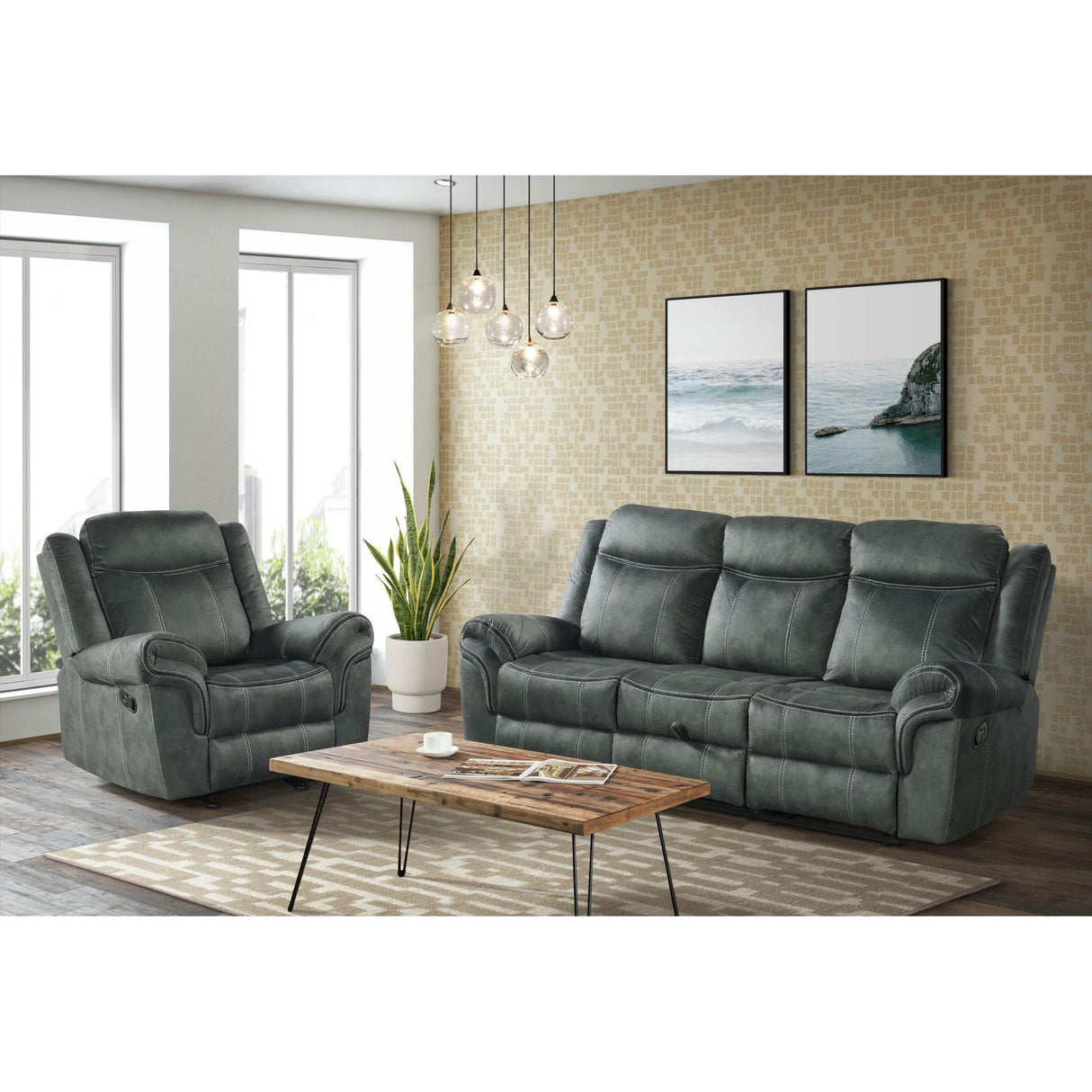 Elements International Sorrento 59928-095-1X Glider Recliner IMAGE 4