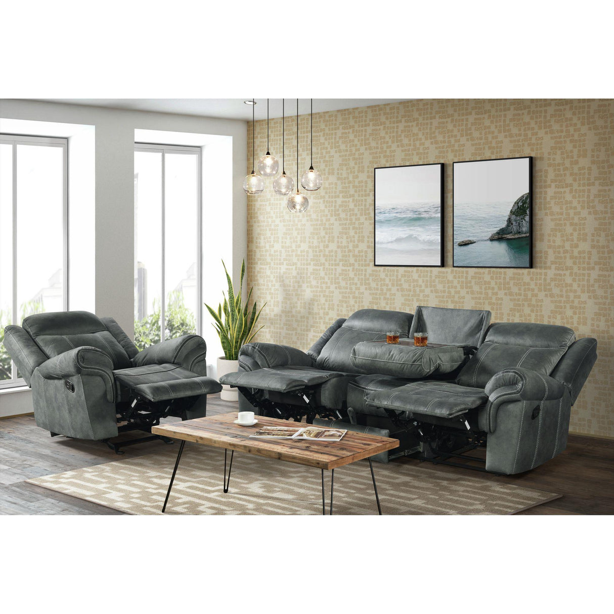 Elements International Sorrento 59928-095-1X Glider Recliner IMAGE 5