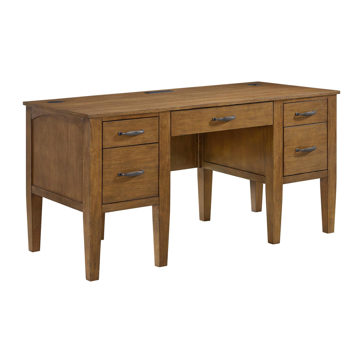 Elements International Portico H-15970-6-DK2 Half Pedestal Desk IMAGE 1