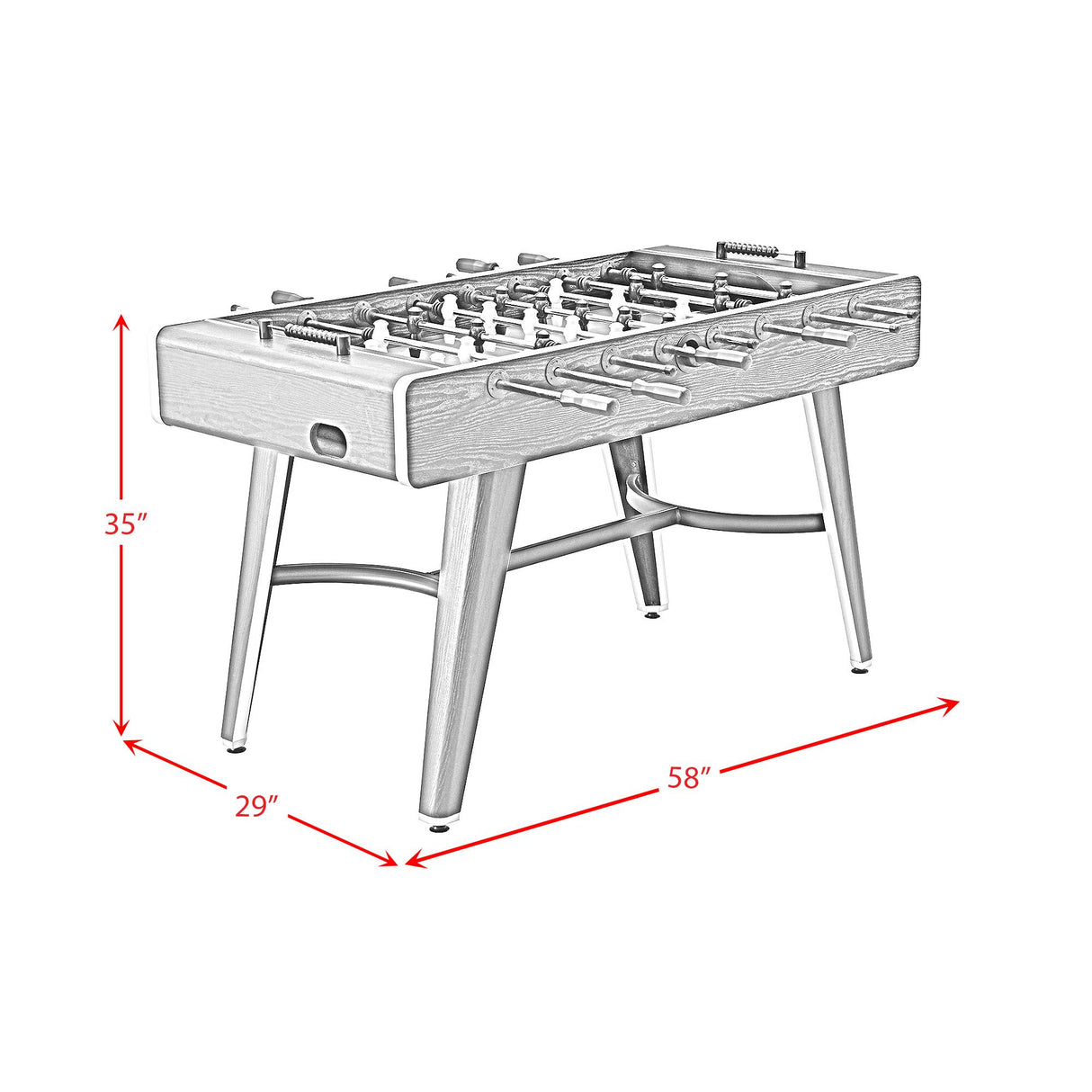 Elements International Amaya G-17860-8-FBE Indoor Foosball IMAGE 13