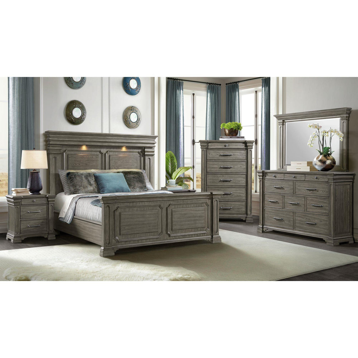 Elements International Kings Court B.10315.KB King Bed IMAGE 3