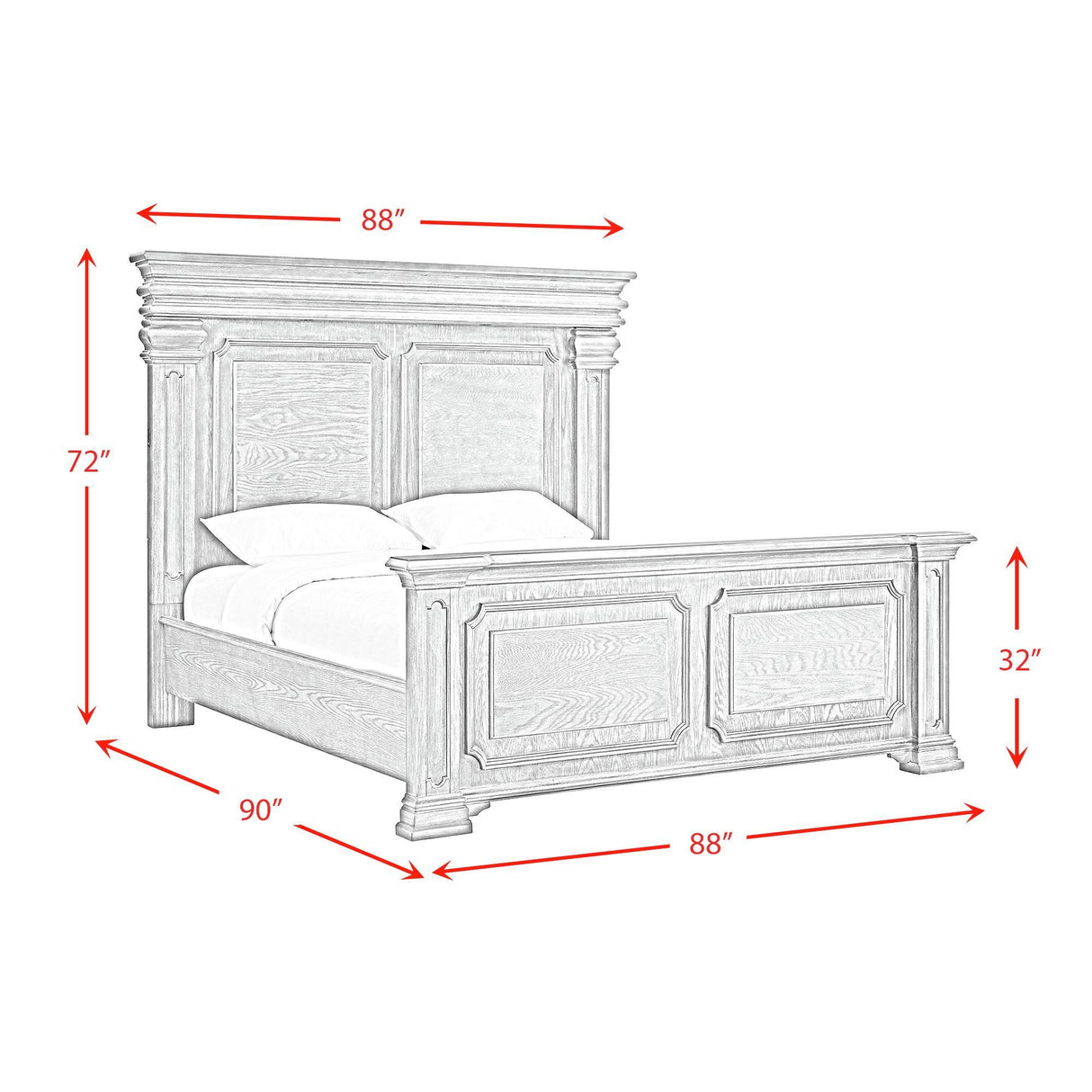 Elements International Kings Court B.10315.KB King Bed IMAGE 8