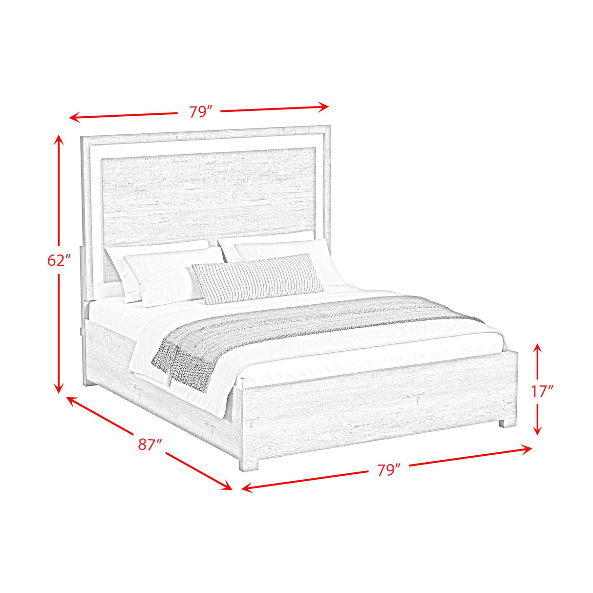 Elements International San Matteo B-16010-7-KBL King Bed IMAGE 7
