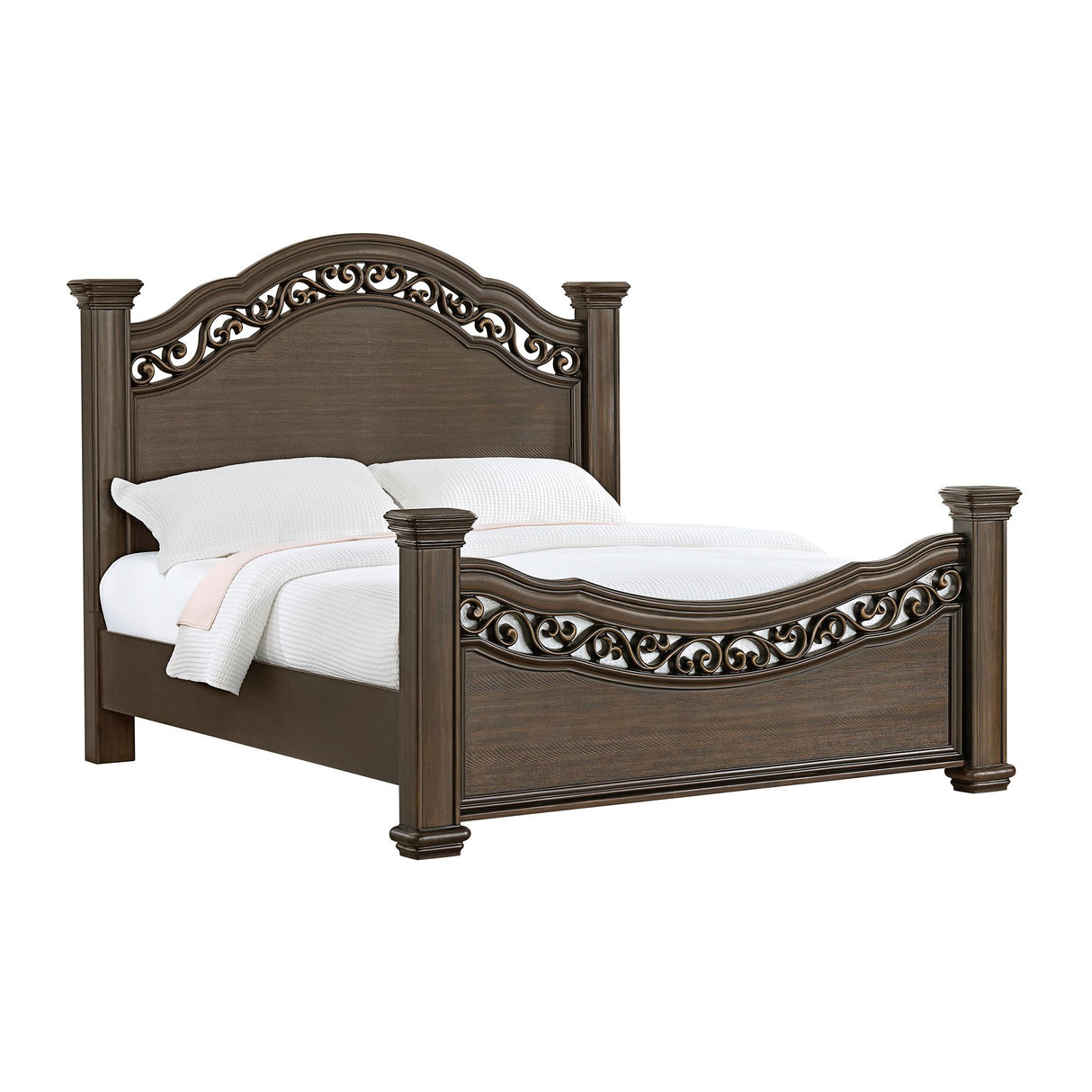 Elements International Brunswick B-13070-5-KB King Panel Bed IMAGE 1