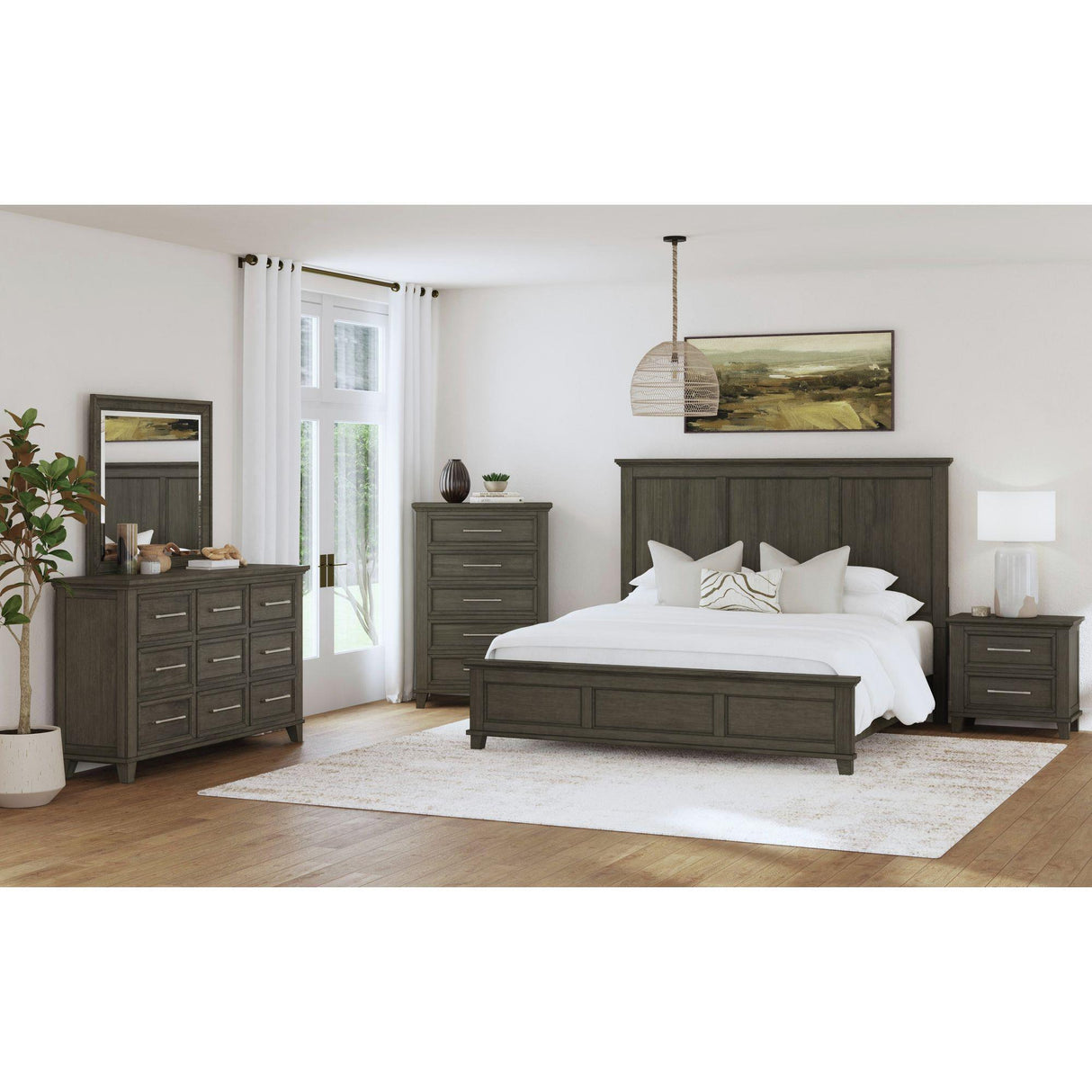 Elements International Canterbury B-13030-3-KB King Panel Bed IMAGE 3