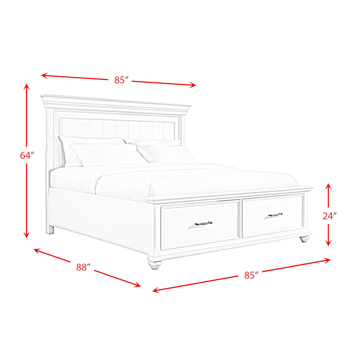 Elements International Slater SR350KB King Platform Storage Bed IMAGE 11