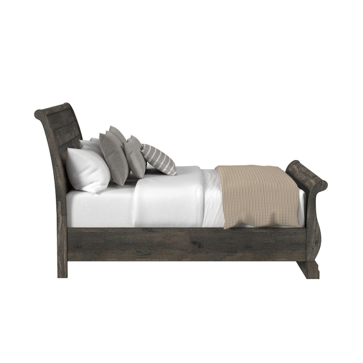 Elements International Park Ridge B-13130-8-KSLB King Sleigh Storage Bed IMAGE 3