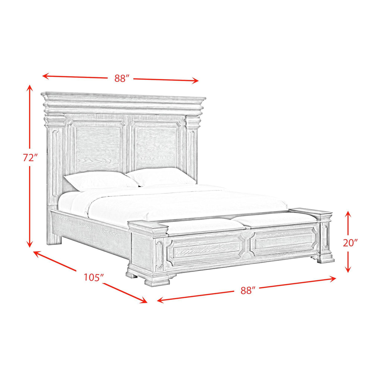 Elements International Kings Court B.10315.KSB King Storage Bed IMAGE 11