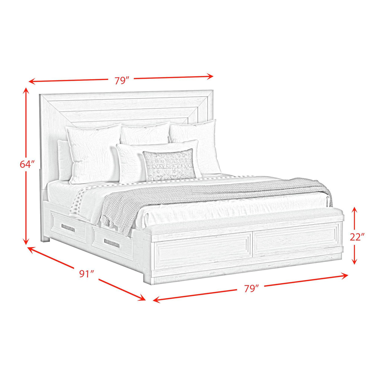 Elements International Avalanche B-11600-7-KSB King Storage Bed IMAGE 9