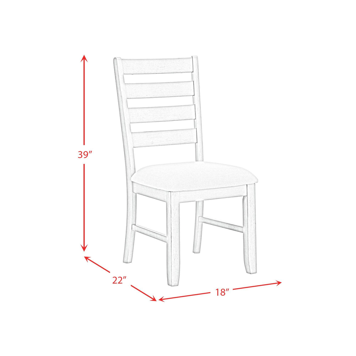 Elements International Farmington D-9890-7-SC Ladder Back Dining Side Chair IMAGE 12