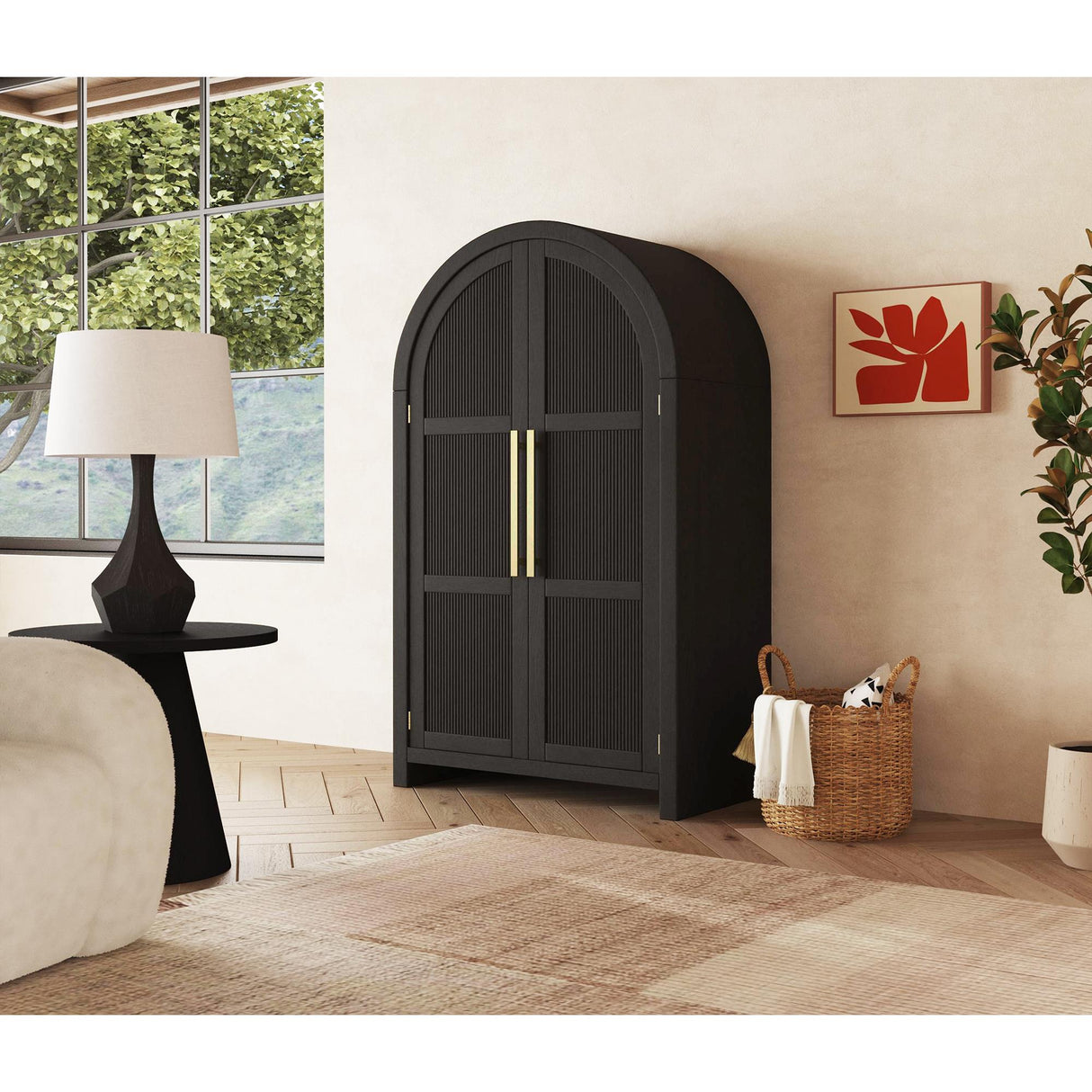 Elements International Ridgemont A-14440-8W-CBL Large Bookcase IMAGE 3