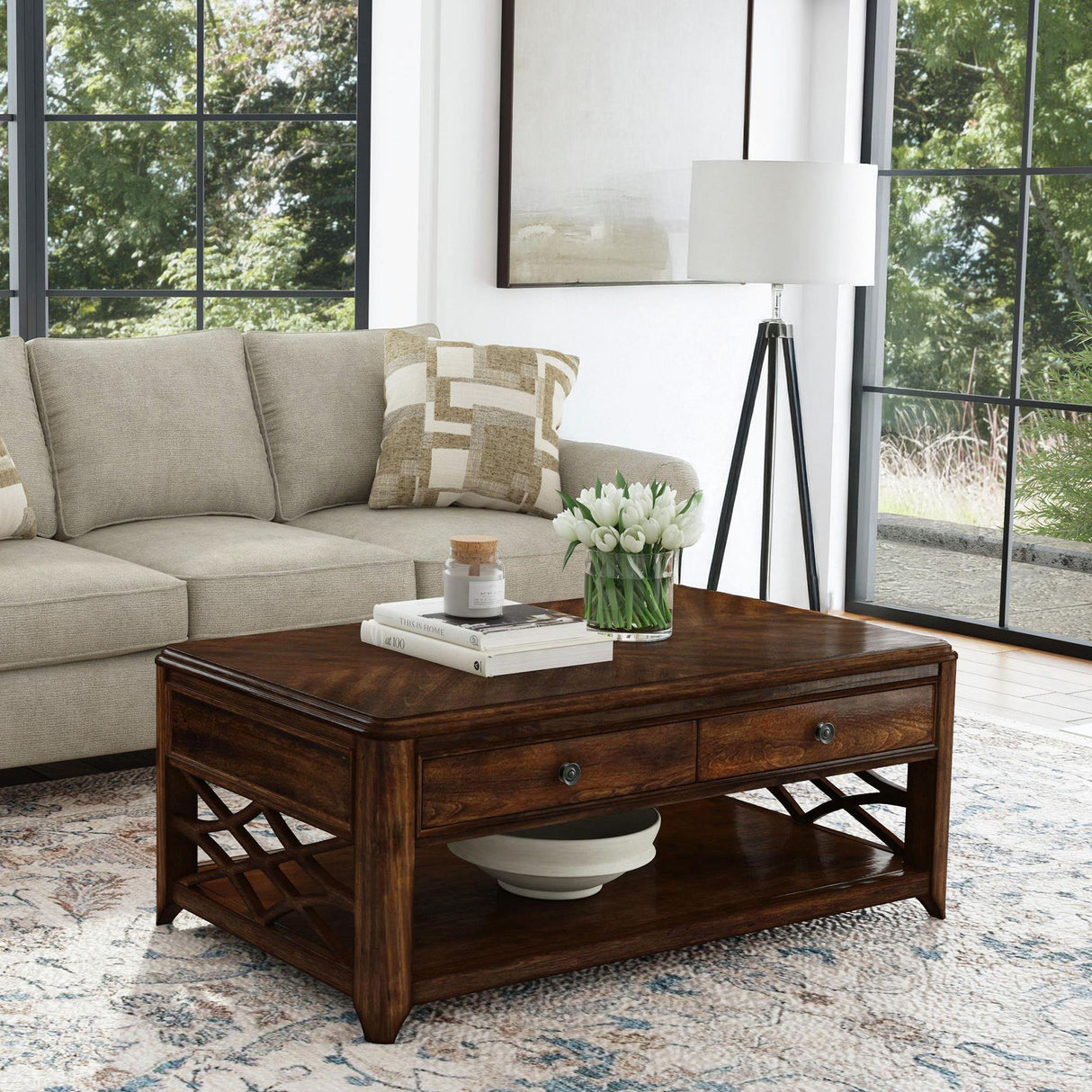 Elements International Phillipe T-5210-5-CT Lift-Top Coffee Table IMAGE 6