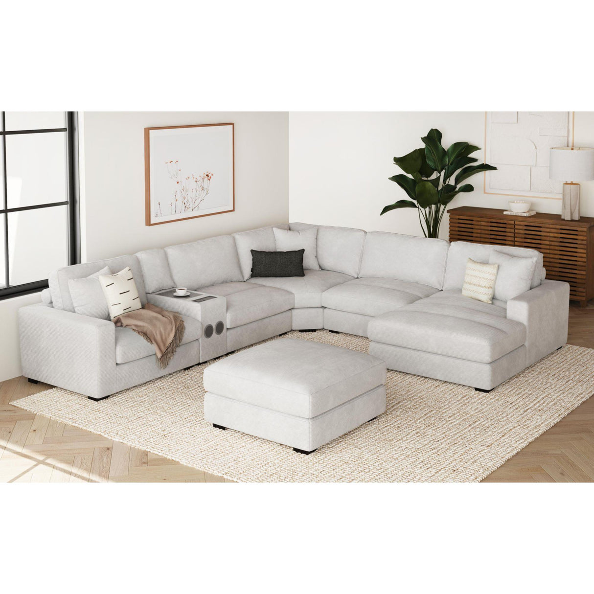 Elements International Arizona U-8540-9443-000 Modular Ottoman IMAGE 4