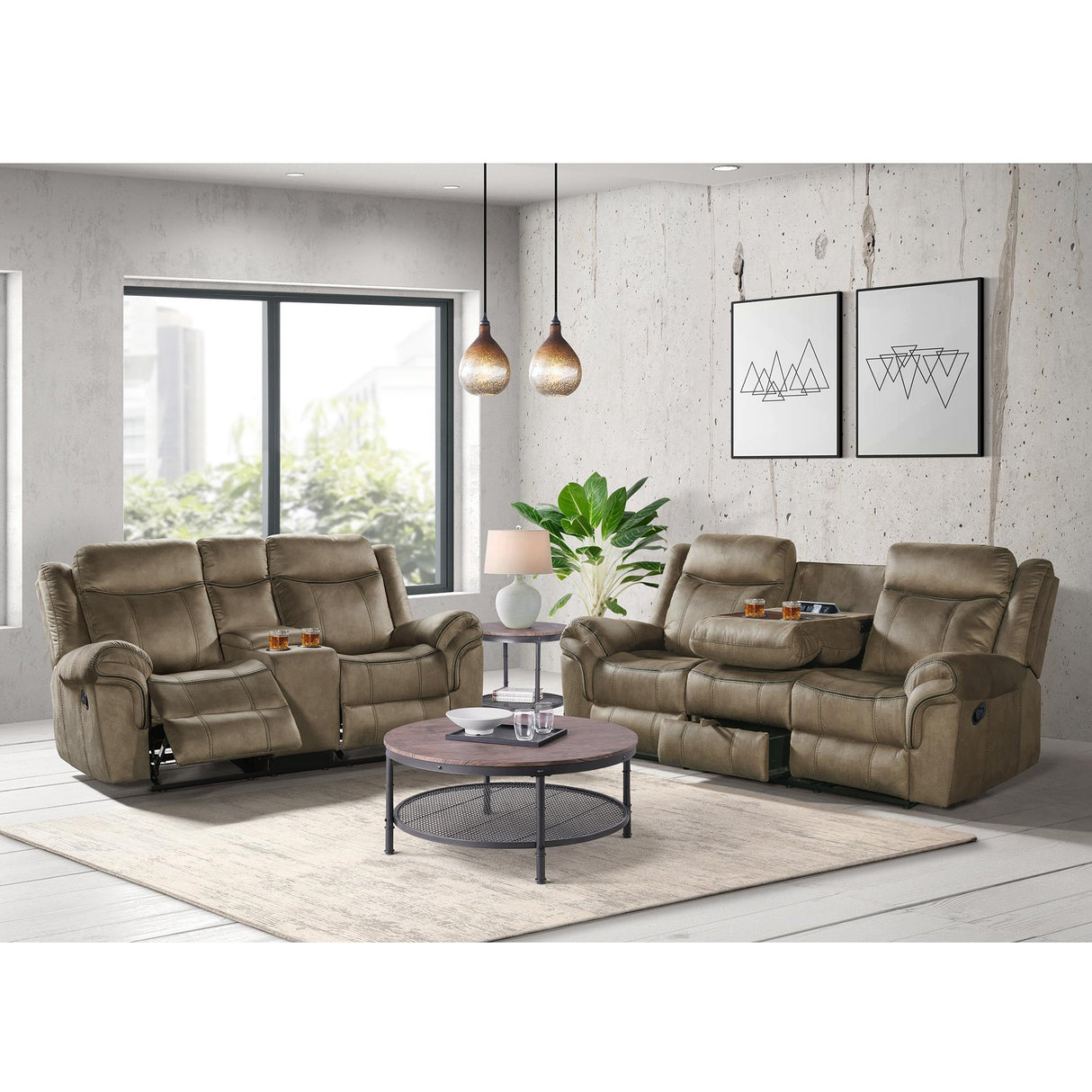 Elements International Sorrento 59928-028-2X Motion Loveseat IMAGE 6