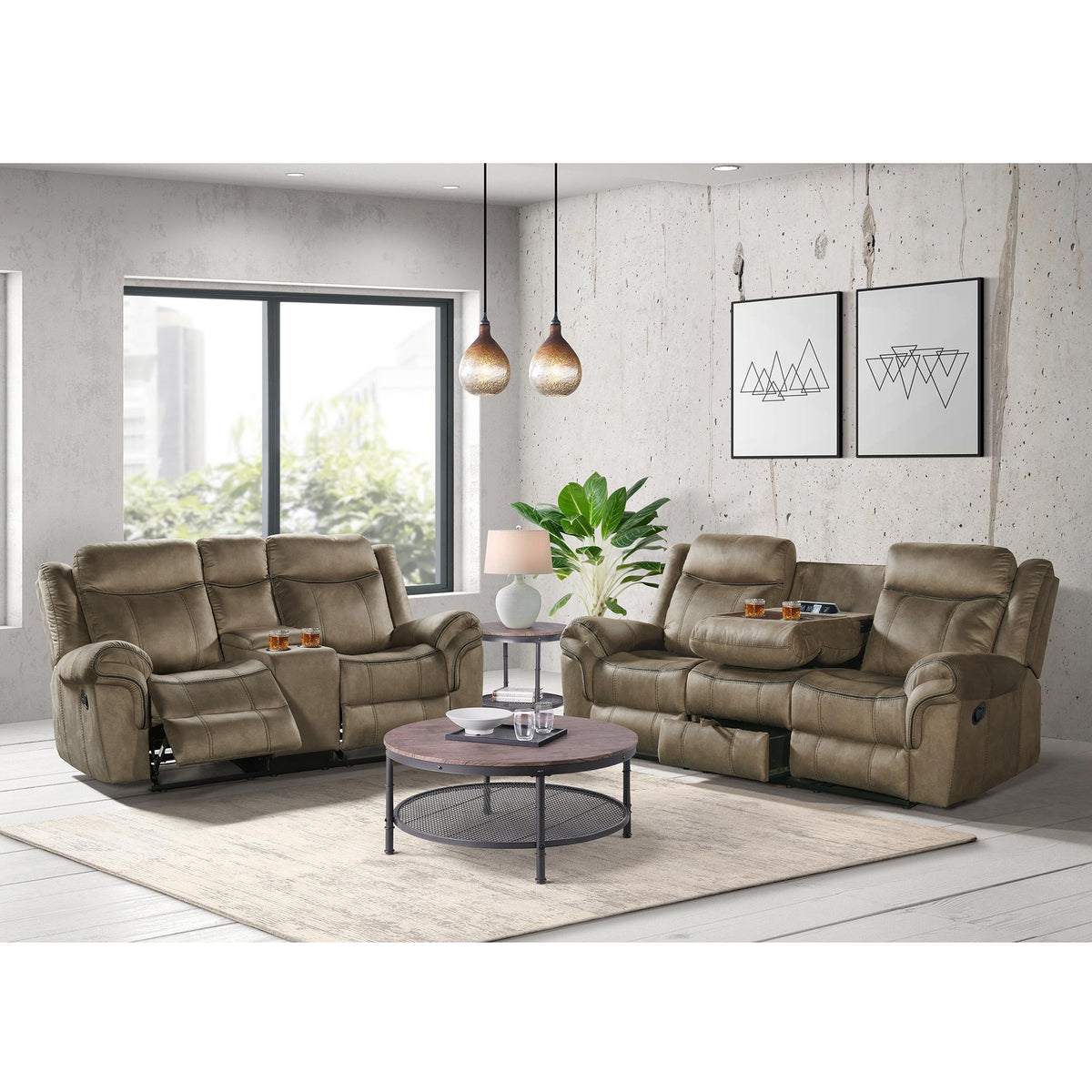 Elements International Sorrento 59928-028-2X Motion Loveseat IMAGE 6