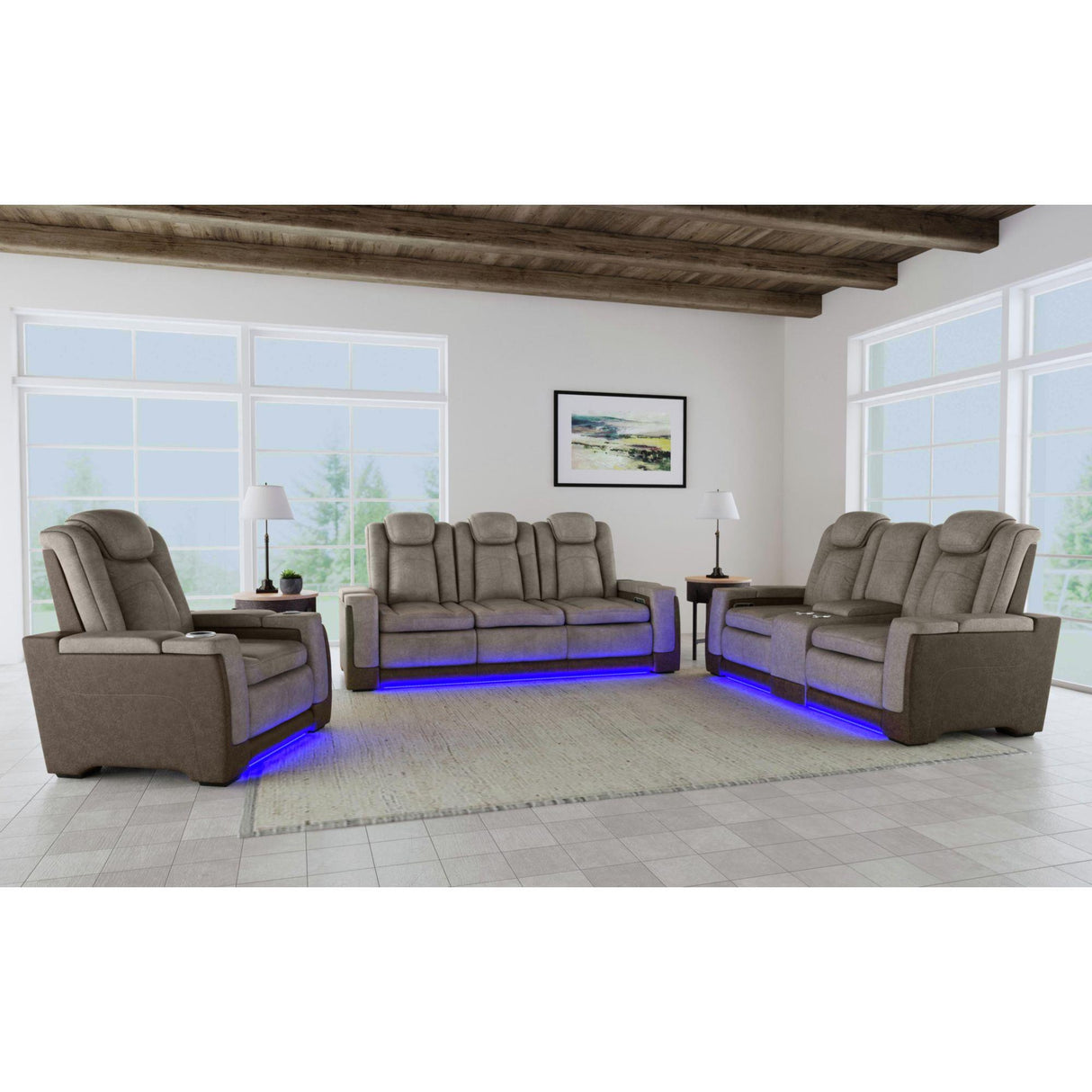 Elements International Lantana U-13660-10560-285PP Power Motion Loveseat IMAGE 5