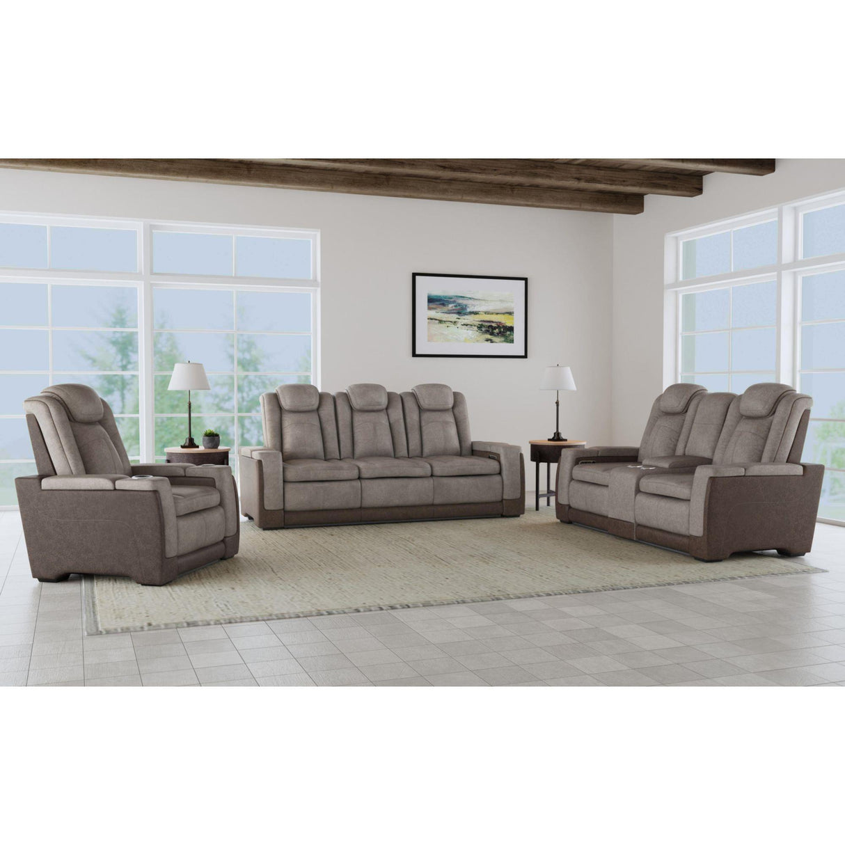 Elements International Lantana U-13660-10560-285PP Power Motion Loveseat IMAGE 6