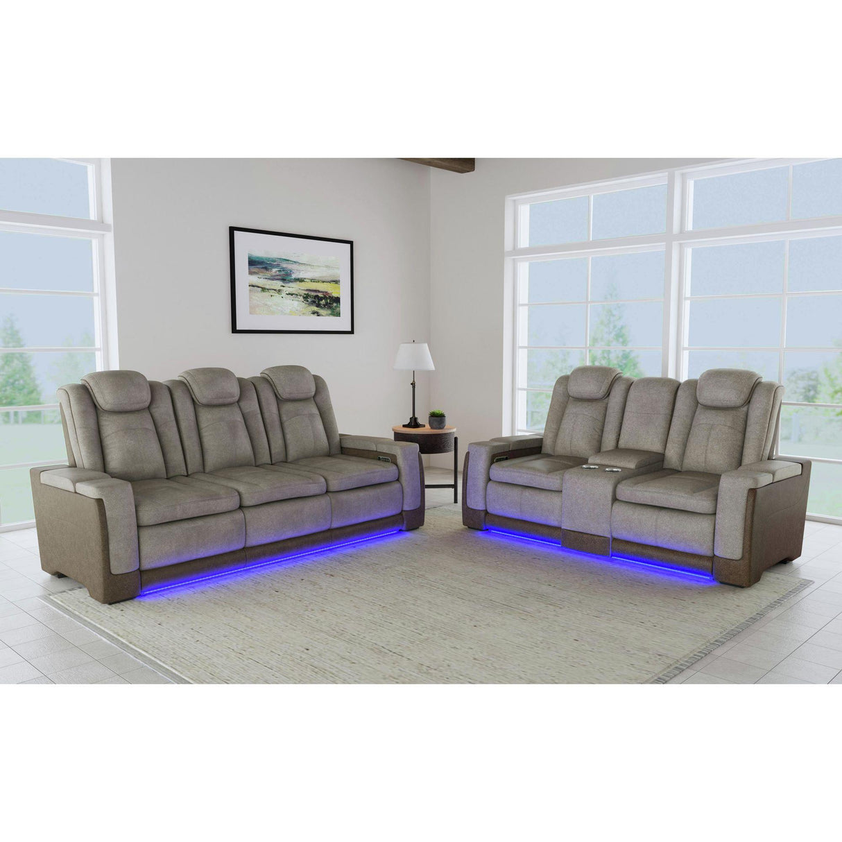 Elements International Lantana U-13660-10560-285PP Power Motion Loveseat IMAGE 8