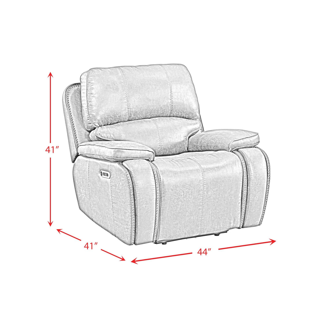 Elements International Atlantis U-5230-8640-105PP Power Motion Recliner IMAGE 12
