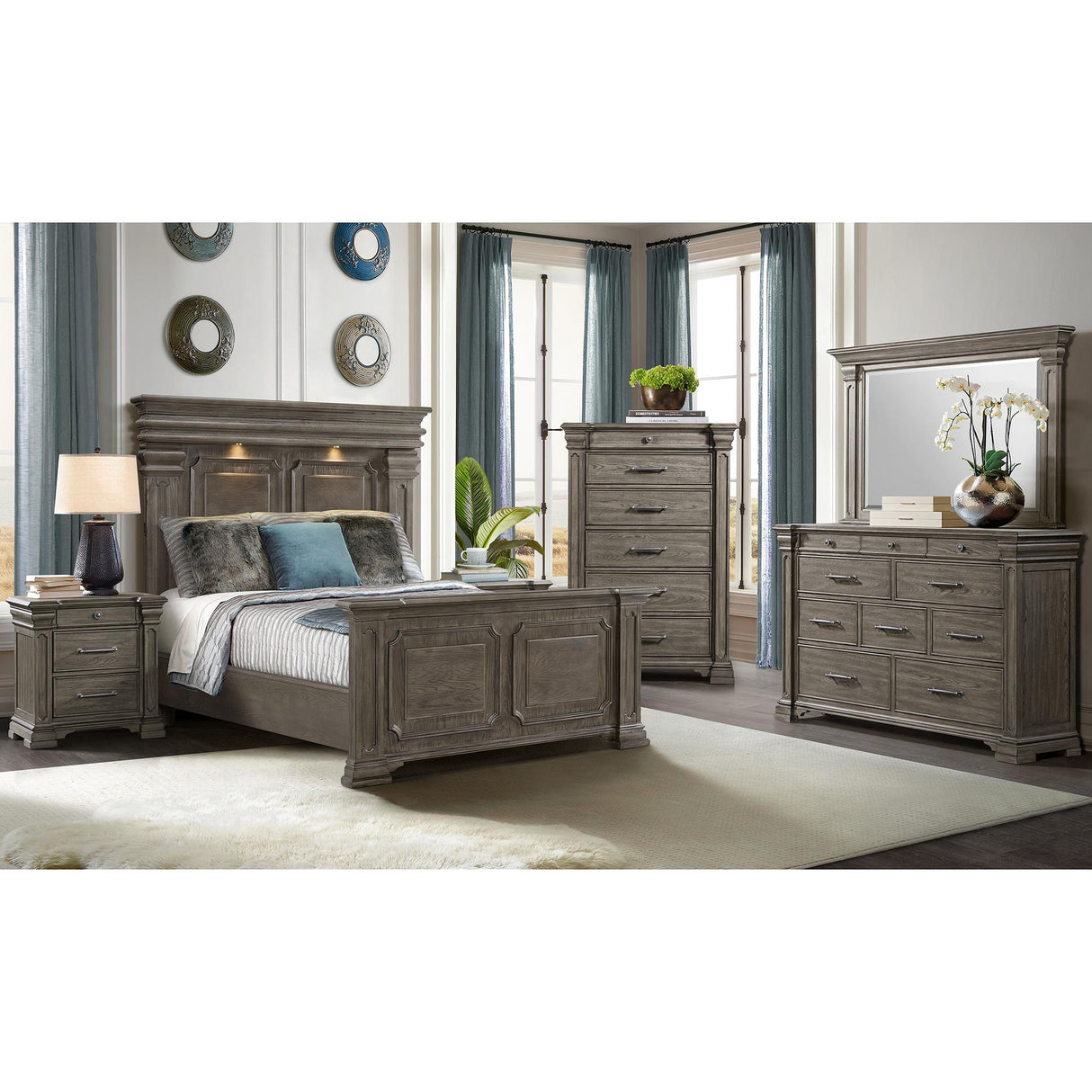 Elements International Kings Court B.10315.QB Queen Bed IMAGE 3