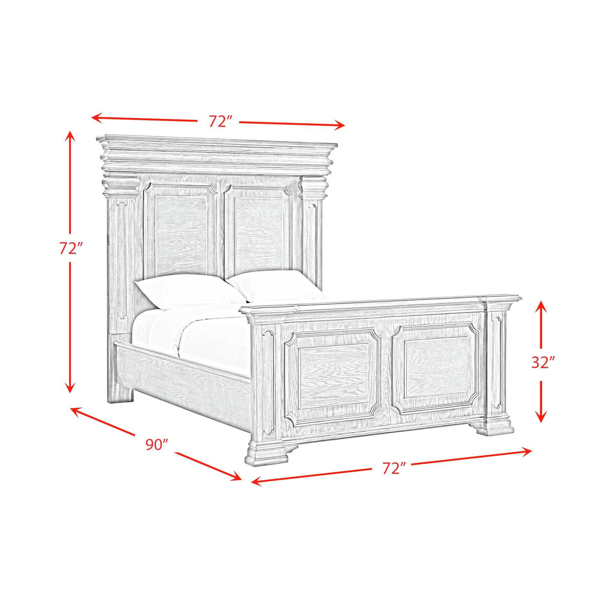 Elements International Kings Court B.10315.QB Queen Bed IMAGE 8