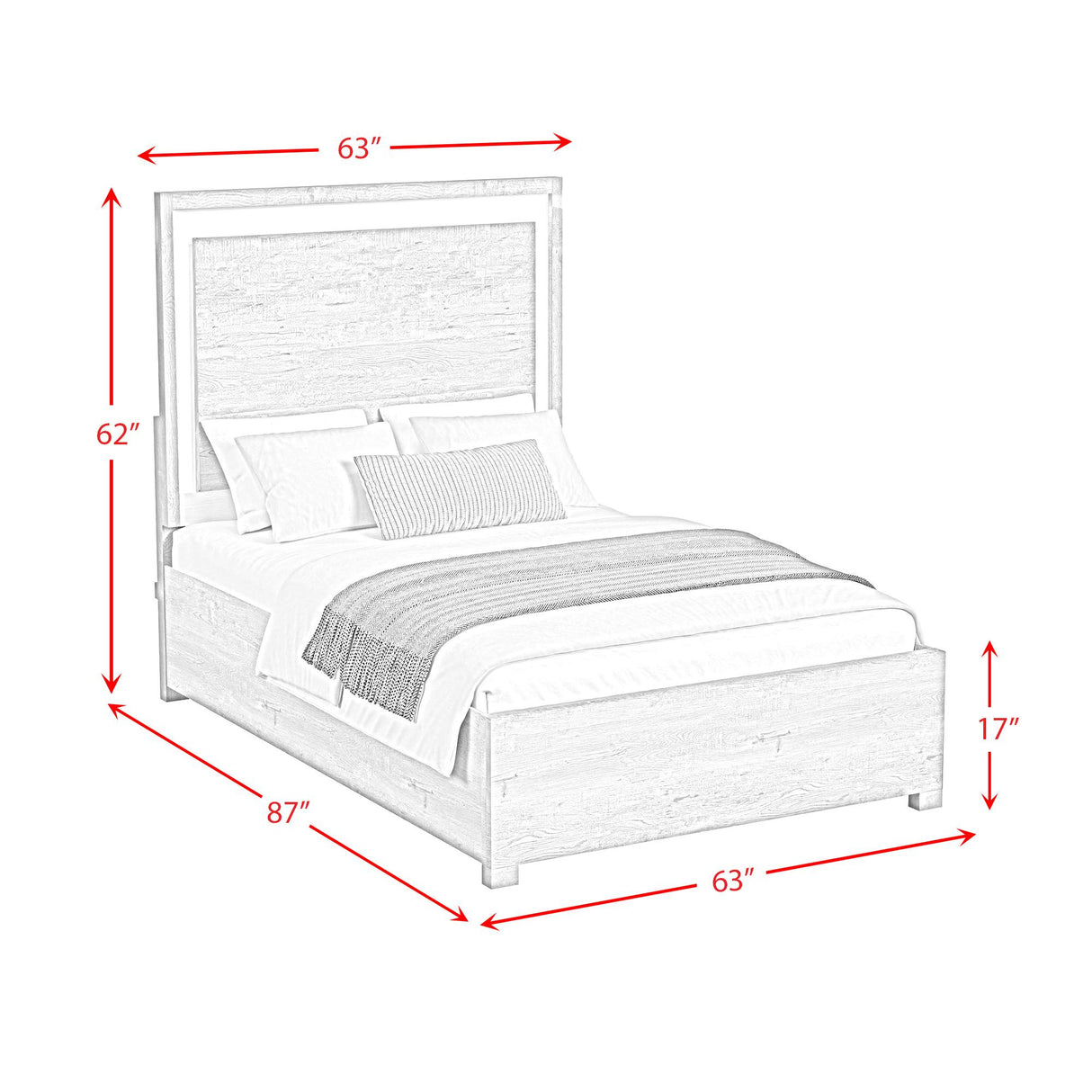 Elements International San Matteo B-16010-7-QBL Queen Bed IMAGE 7