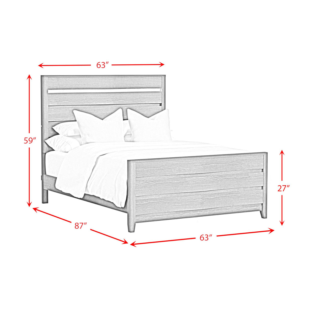Elements International Tobias B-15990-8-QBL Queen Bed IMAGE 8