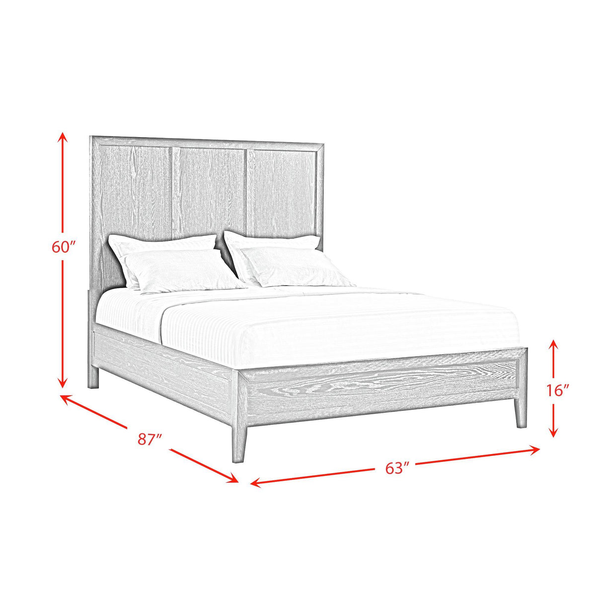 Elements International Versailles Contemporary B-3690-8-QB1 Queen Bed IMAGE 8