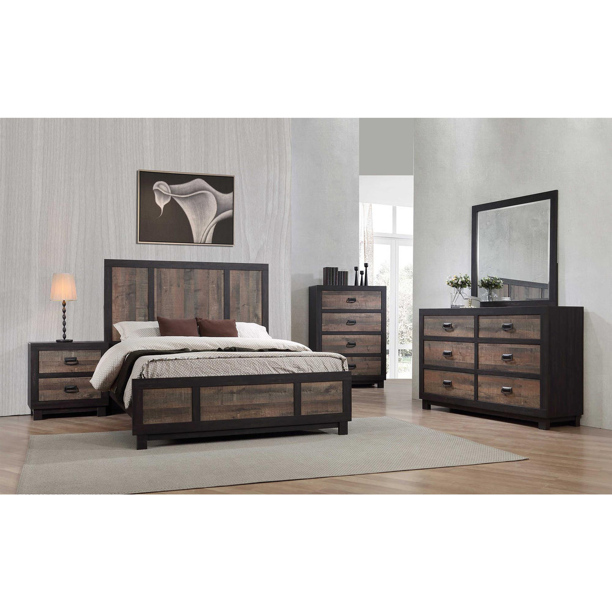 Elements International Harlington HG100QB Queen Panel Bed IMAGE 4