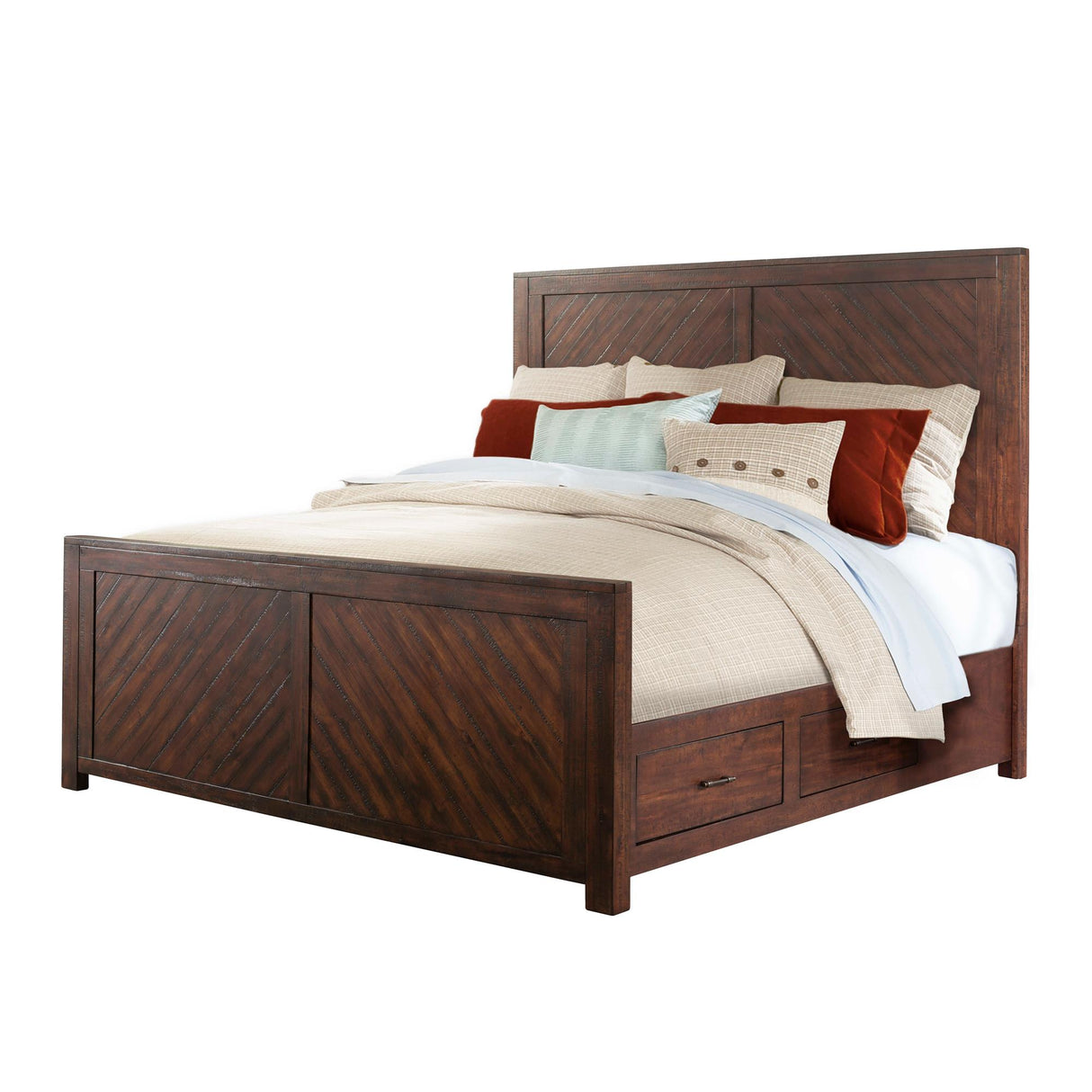 Elements International Jax JX600QB Queen Platform Storage Bed IMAGE 1