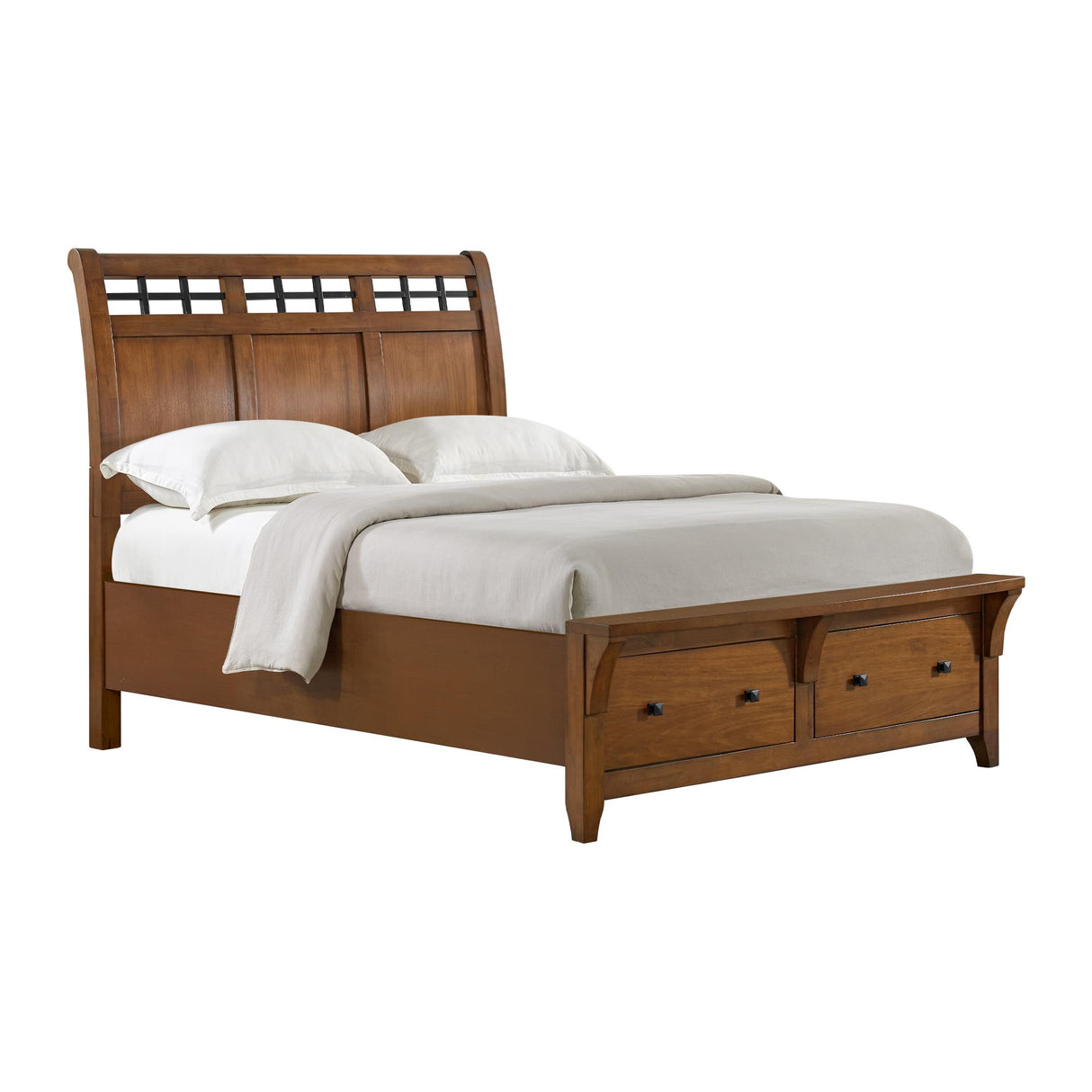 Elements International Gage B-15580-5-QSB Queen Sleigh Storage Bed IMAGE 1