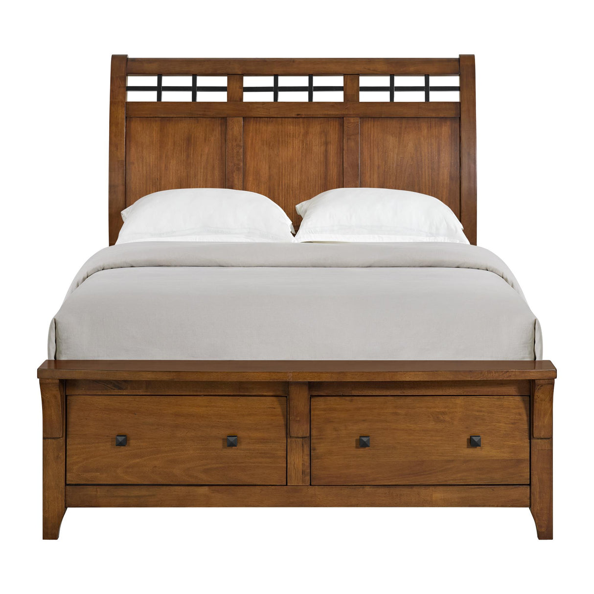Elements International Gage B-15580-5-QSB Queen Sleigh Storage Bed IMAGE 2