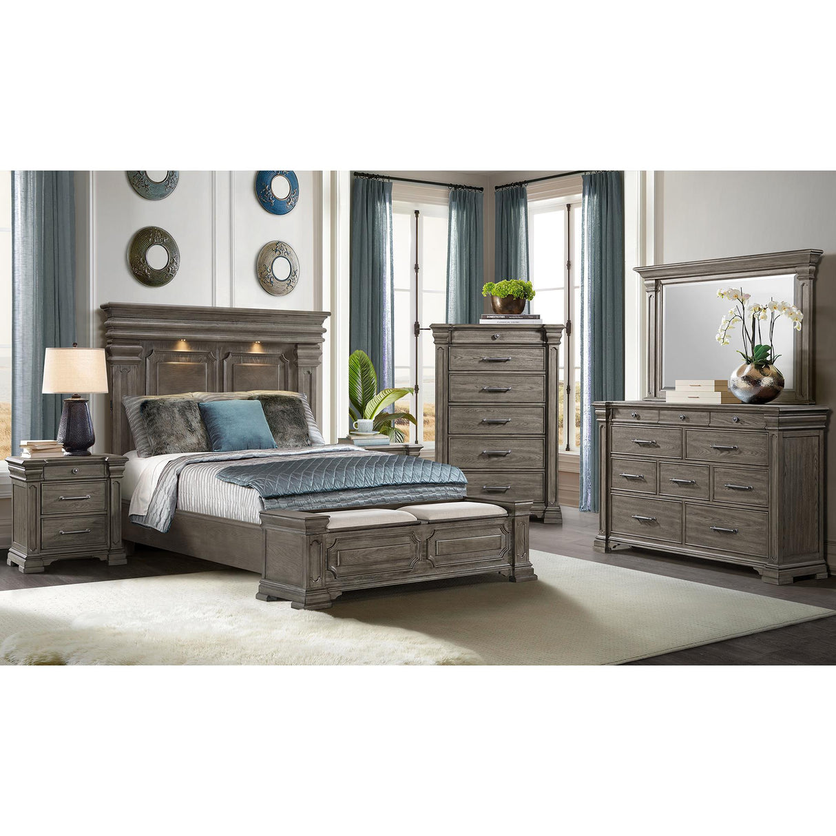 Elements International Kings Court B.10315.QSB Queen Storage Bed IMAGE 3