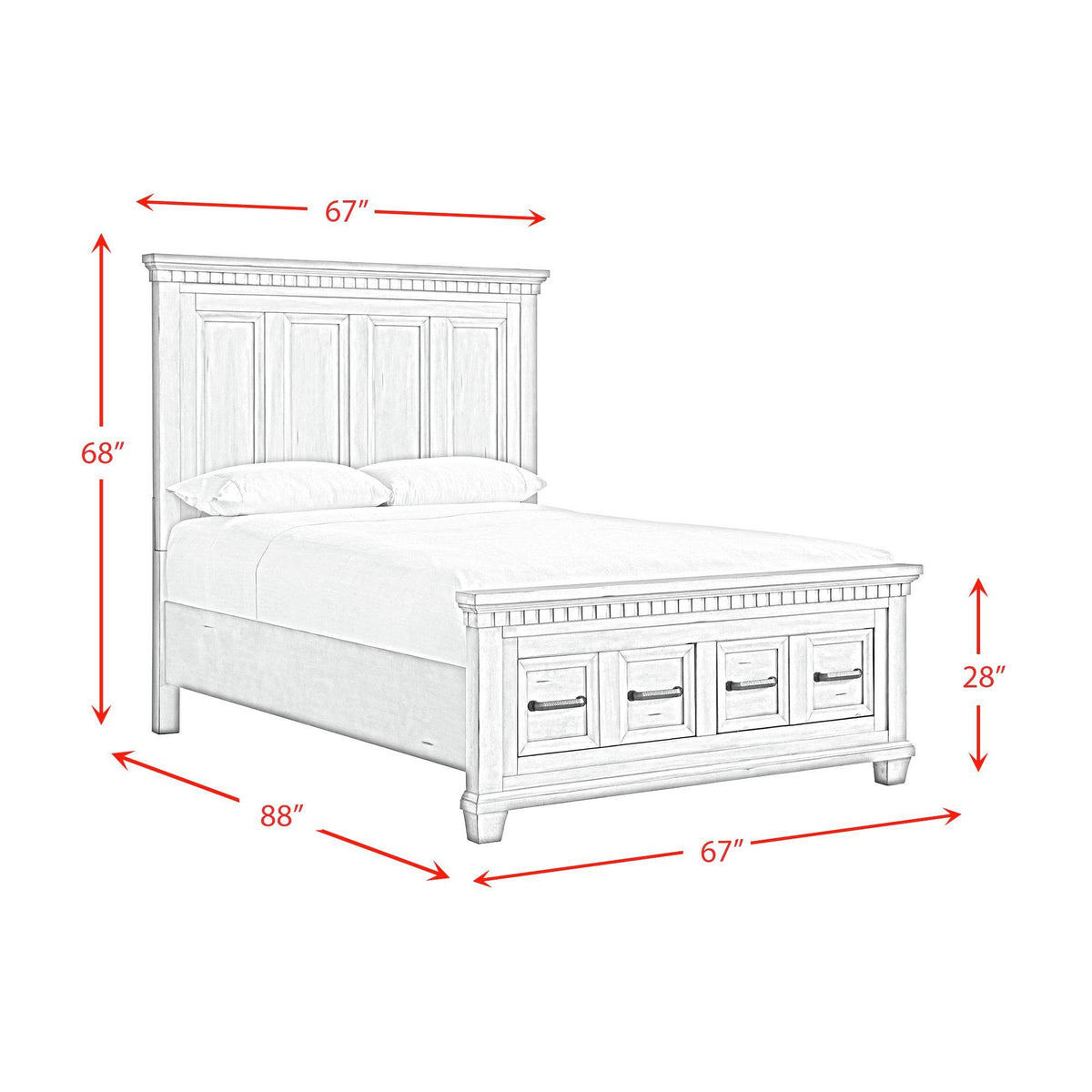 Elements International McCoy B-10530-5-QSB Queen Storage Bed IMAGE 11