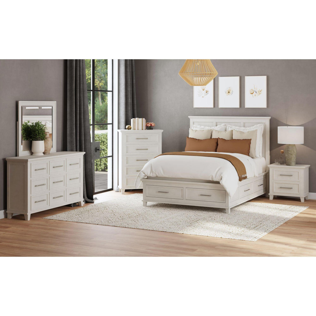Elements International Canterbury B-13030-7-QSB Queen Storage Bed IMAGE 4