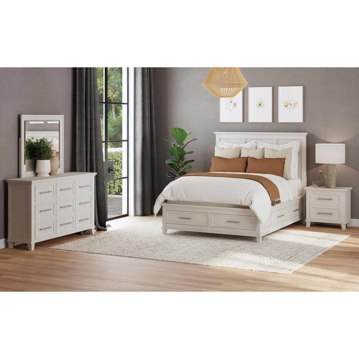 Elements International Canterbury B-13030-7-QSB Queen Storage Bed IMAGE 5
